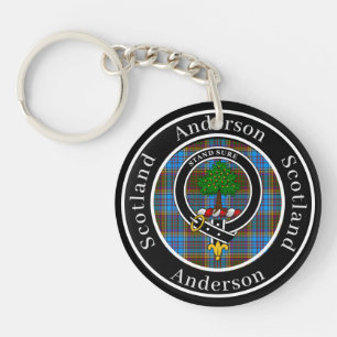 Llavero Anderson Clan Badge & Tartan Acrylic