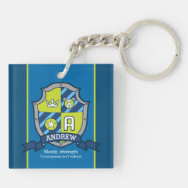 Llavero Andrew name significa chicos escudo personalizado
