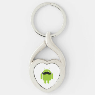 Llavero Android Robot Mustache