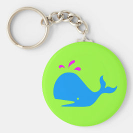 Llavero Andy Whale Singletons_aqua,magenta sobre verde