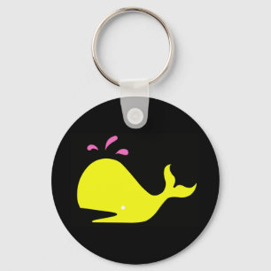 Llavero Andy Whale Solitarios_amarillo, rosa sobre negro