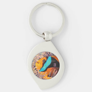 Llavero Anemonefish Metalizado Swirl Keychain