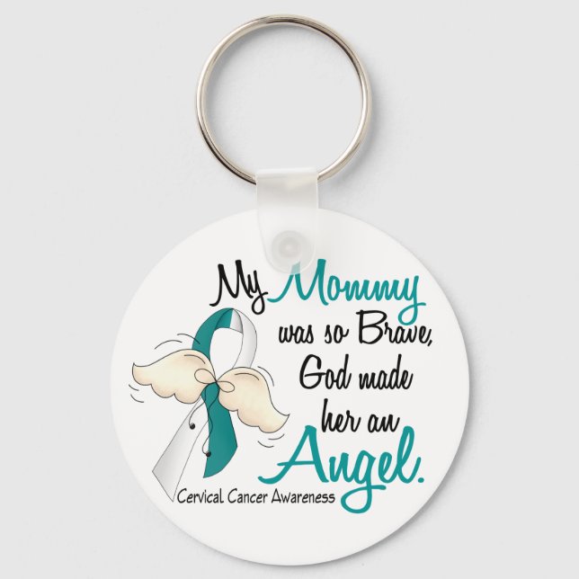 Llavero Ángel 2 Mami de Cáncer Cervical (Anverso)