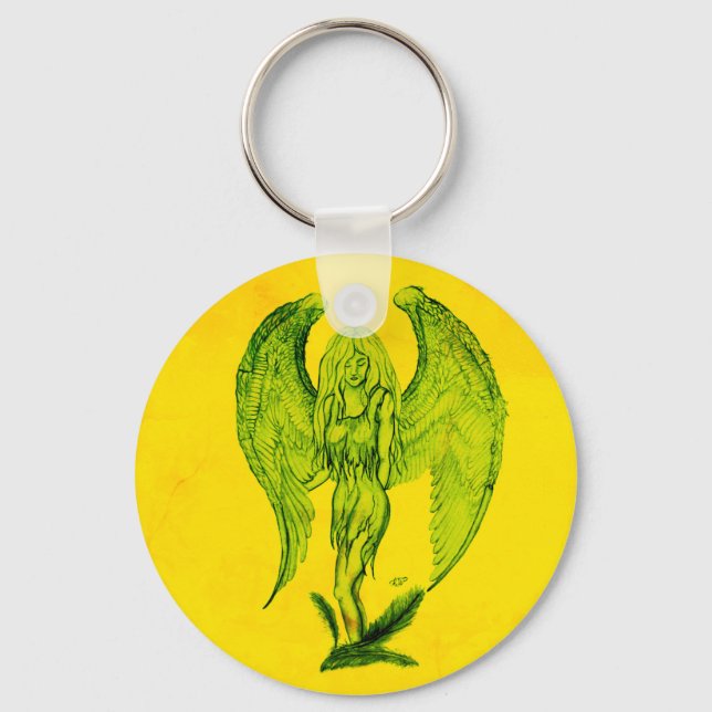 Llavero Ángel al estilo tatuaje (Anverso)