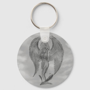 Llavero Ángel al estilo tatuaje