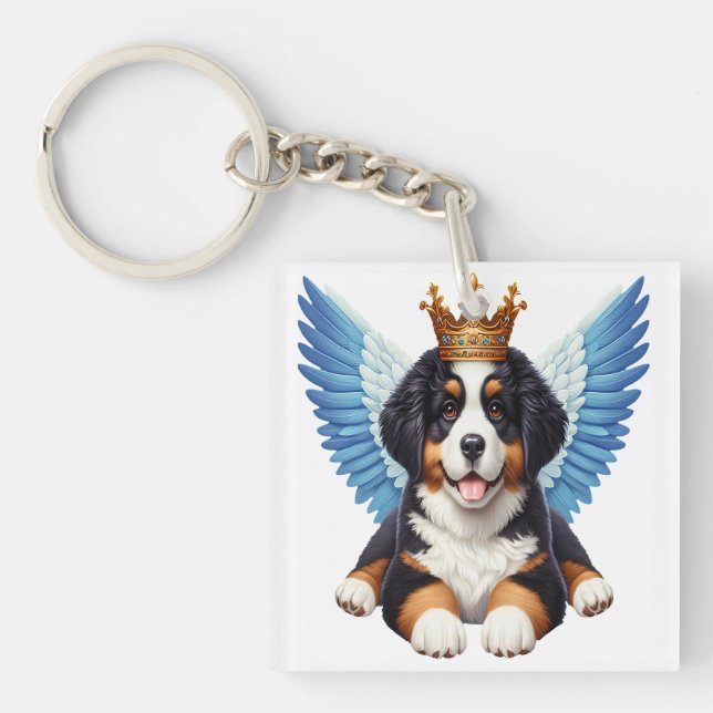 Llavero Angel Bernese Mountain Dog Aovers Berner Puppy (Frente)