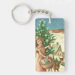 Llavero Angel bringing Christmas gifts and presents