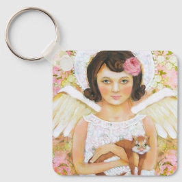 Llavero Angel & Cat Keychain – Kindness in Every Moment
