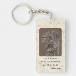 Llavero Ángel con cadena de claves cruzadas