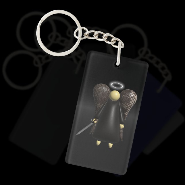 Llavero Ángel crema, Ángel vengador (de doble lado) (Asian Avenging Angel keyring)