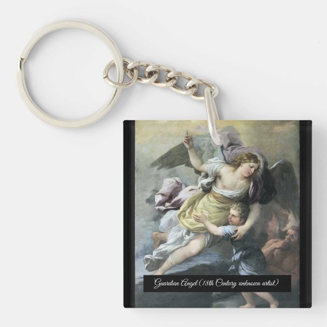 Llavero Ángel de la Guardia Barroca (Frente)