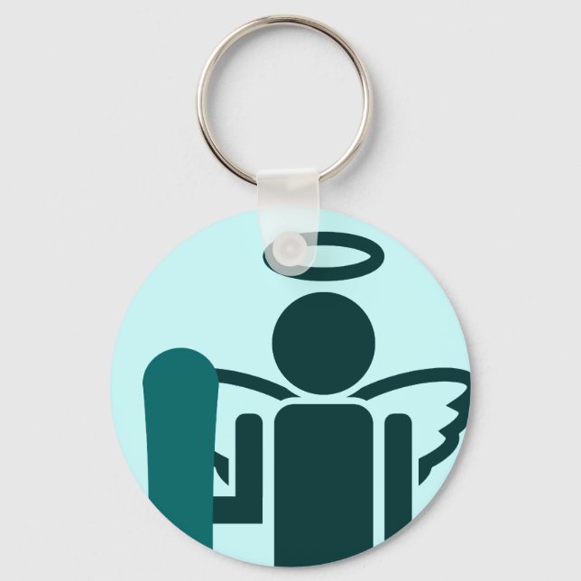 Llavero ángel de tabla. (Anverso)