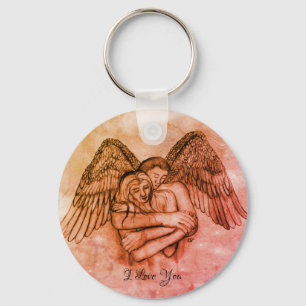 Llavero Angel Eros en el amor, te amo