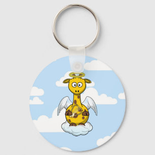 Llavero Angel Giraffe en las nubes