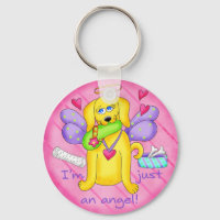 Angel Golden Yellow Dog con zapato