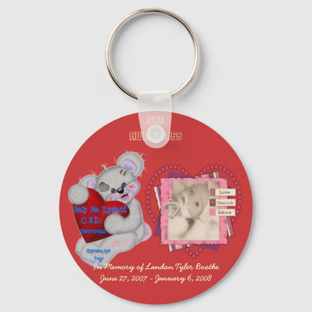Llavero ANGEL LANDON CHD AWRENESS Keychain (Anverso)