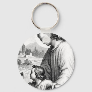 Llavero Ángel Protegiendo A Un Niño