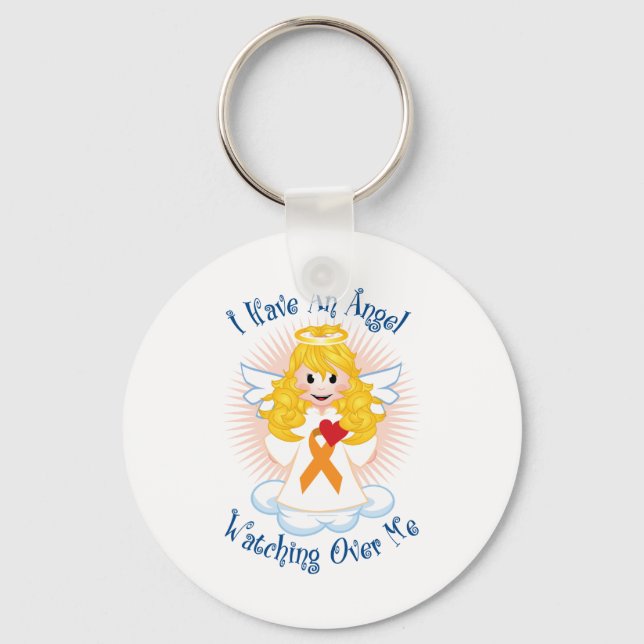 Llavero Angel Watching Over Me Naranja Ribbon (Anverso)