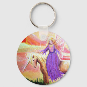 Llavero Ángel y unicornio