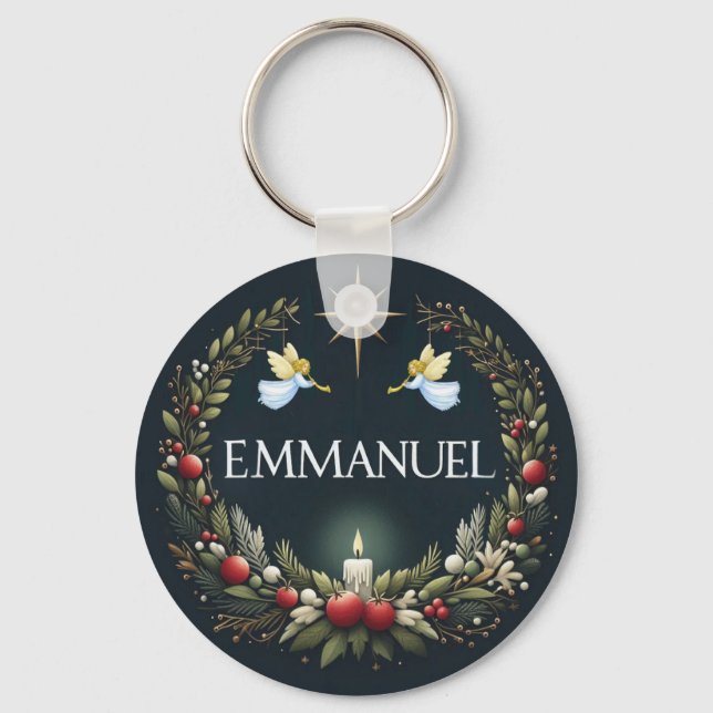 Llavero ángeles de Navidad Emmanuel (Anverso)