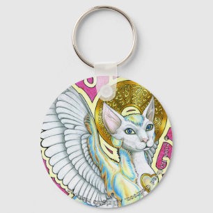 Llavero Angels Walk On 4 Paws Round Keychain