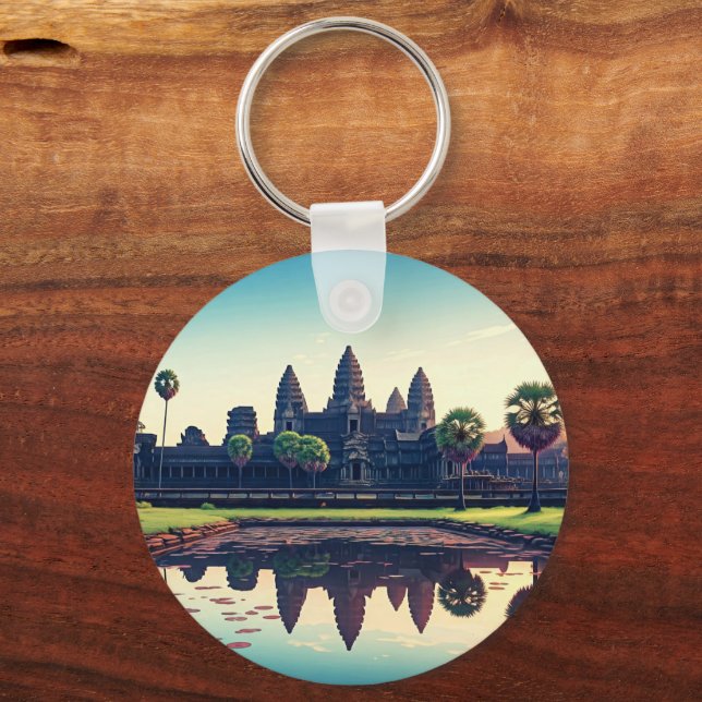 Llavero Angkor Wat Camboya al amanecer (Reverso )