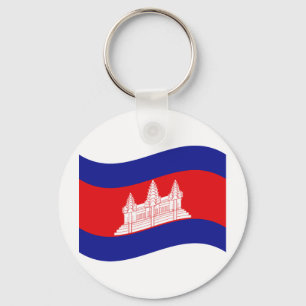 Llavero Angkor Wat Ola de bandera camboyana