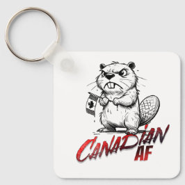 Llavero Angry Beaver Canadian AF