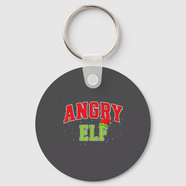 Llavero Angry Elf Christmas Family Matching Group Xmas  (Anverso)