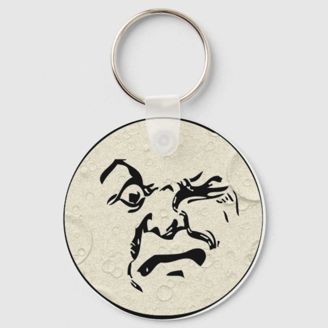 Llavero Angry Man in the Moon Face (Anverso)
