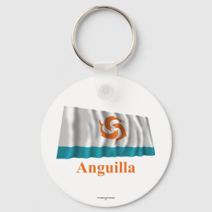 Llavero Anguila que agita la bandera local con nombre