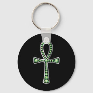 Llavero Anhk egipcio con cadena de claves "Peridot"