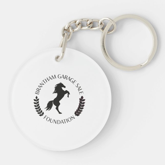 Llavero Anillo de claves acrílicas con mapa de Brantham (Atrás)