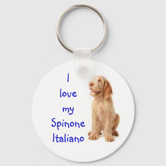 Llavero Anillo de claves - "Amo a mi Spinone Italiano".
