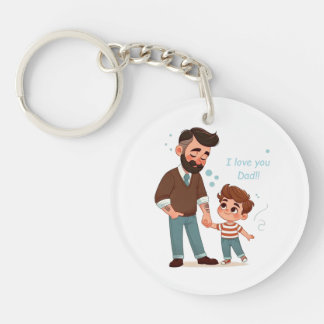 Llavero Anillo de claves con dedicación de papá.
