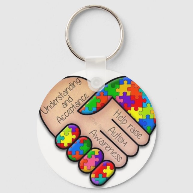 Llavero Anillo de claves de autismo (Anverso)