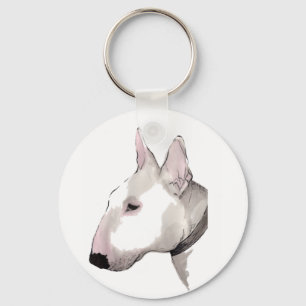 Llavero anillo de claves de bull terrier en inglés