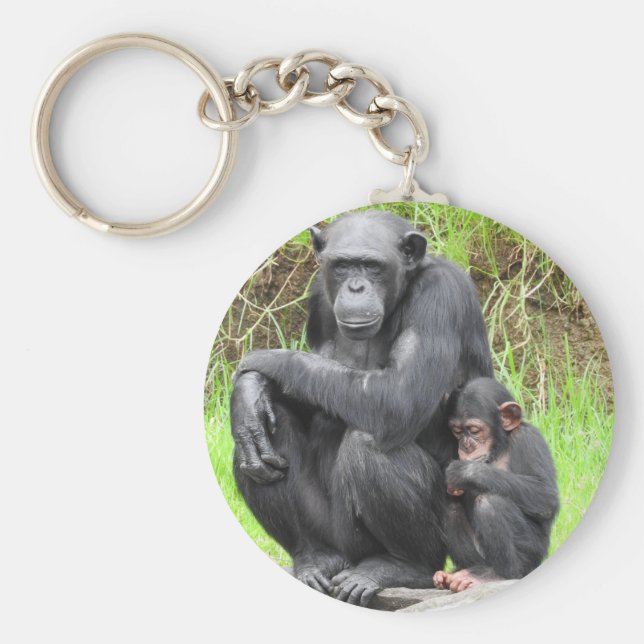 Llavero Anillo de claves de chimpancé (Frente)