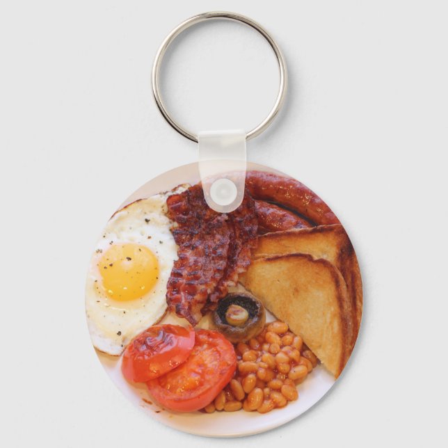 Llavero Anillo de claves de desayuno inglés completo (Anverso)
