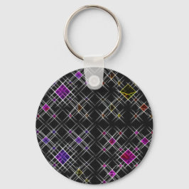 Llavero Anillo de claves de diamantes y cruces