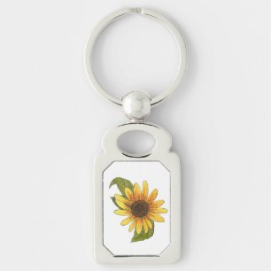 Llavero Anillo de claves de girasol