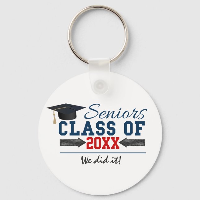 Llavero Anillo de claves de graduación de la tipografía ro (Anverso)