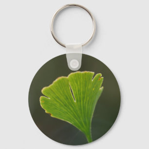 Llavero Anillo de claves de hoja de Ginkgo