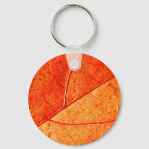 Llavero Anillo de claves de hoja de otoño