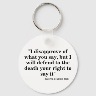 Llavero Anillo de claves de la libre expresión - Cita 23