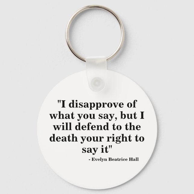 Llavero Anillo de claves de la libre expresión - Cita 23 (Anverso)