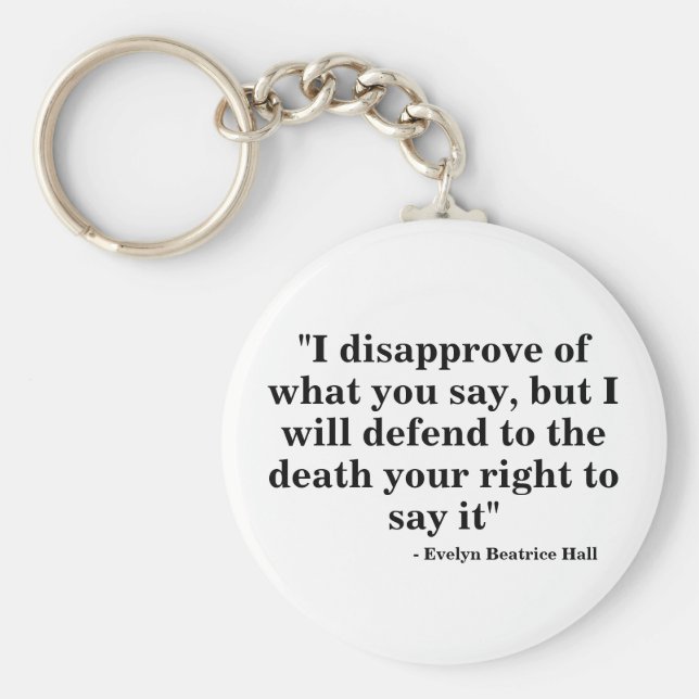 Llavero Anillo de claves de la libre expresión - Cita 23 (Frente)