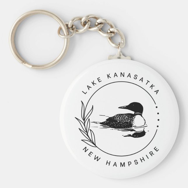 Llavero Anillo de claves de los lagos Kanasatka Loon (Frente)