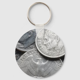 Llavero Anillo de claves de monedas de plata de Estados Un