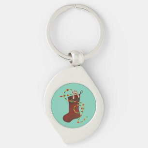 Llavero Anillo de claves de mono de sock para navidades